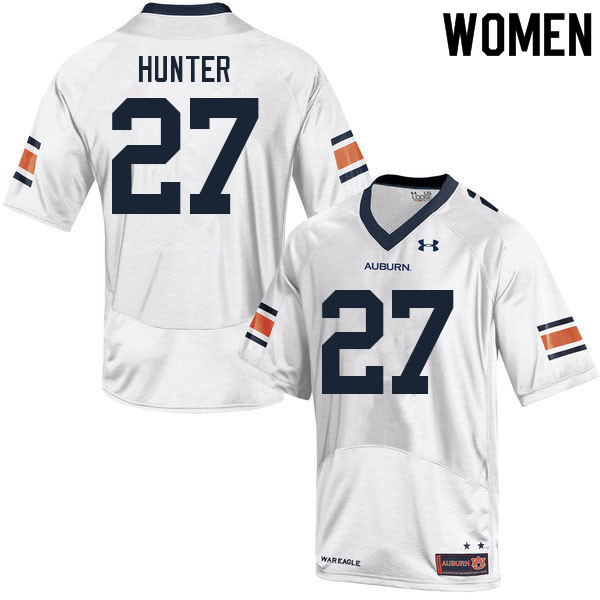 Women #27 Jarquez Hunter Auburn Tigers College Football Jerseys Sale-White - Click Image to Close